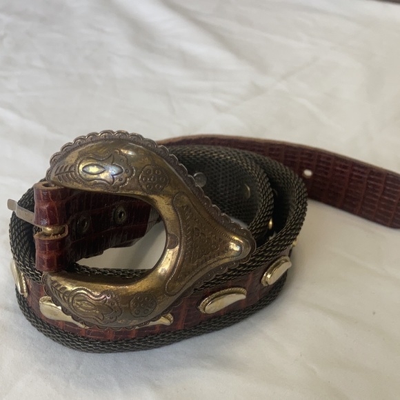 VTG. Paris France brass snake buckle belt. - Picture 2 of 11
